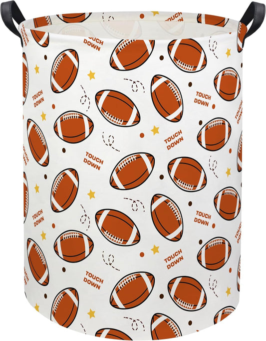 HIYAGON Football Kids Laundry hamper Baby Hamper for Nursery Boy Cute Kids Toys Storage Bin Organizer Football Room Decor for Home(Footballs)