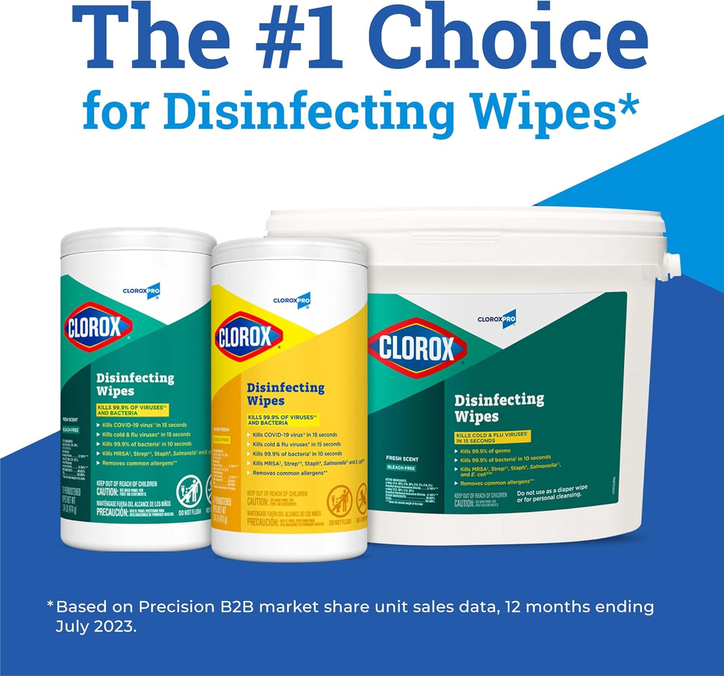 CloroxPro Clorox Disinfecting Wipes, Lemon Fresh, 75 Count (Package May Vary)