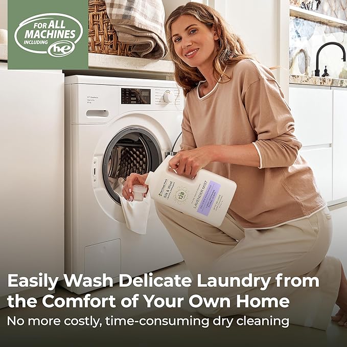 Heritage Park Luxury Laundry Detergent | Dermatologist Tested Plant based Natural & Enzyme Laundry Detergent | Sensitive Skin Friendly - Lavender Mist (64 fl oz Refill)