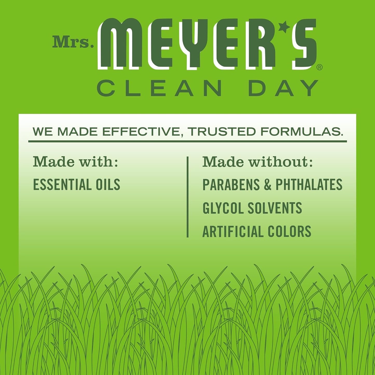 Mrs. MEYER'S CLEAN DAY Multi-Surface Cleaner 2 Pack Variety, Dandelion, Fresh Cut Grass, 16 OZ Each, 1 CT