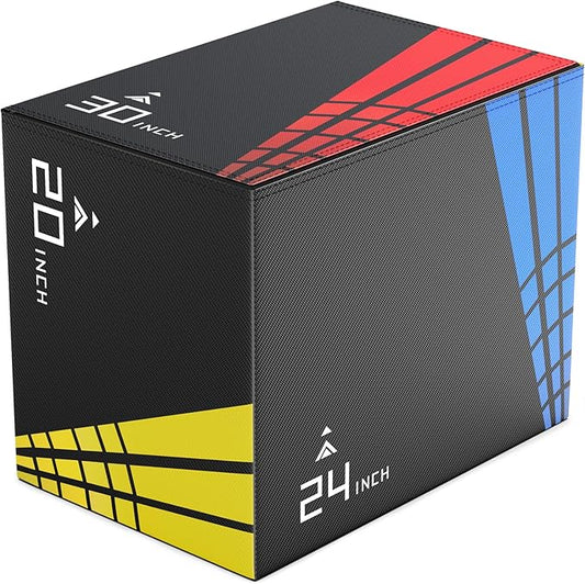 XDDIAS 3-in-1 Heavier Foam Plyometric Box Jumps for Home Gym,Firm Soft Foam Plyo Box,30”x24”x20”-24”x20”x16”-20"x16"x14" Plyometric Box,440lb Weight Capacity Jump Box Gym Fitness Workout Training
