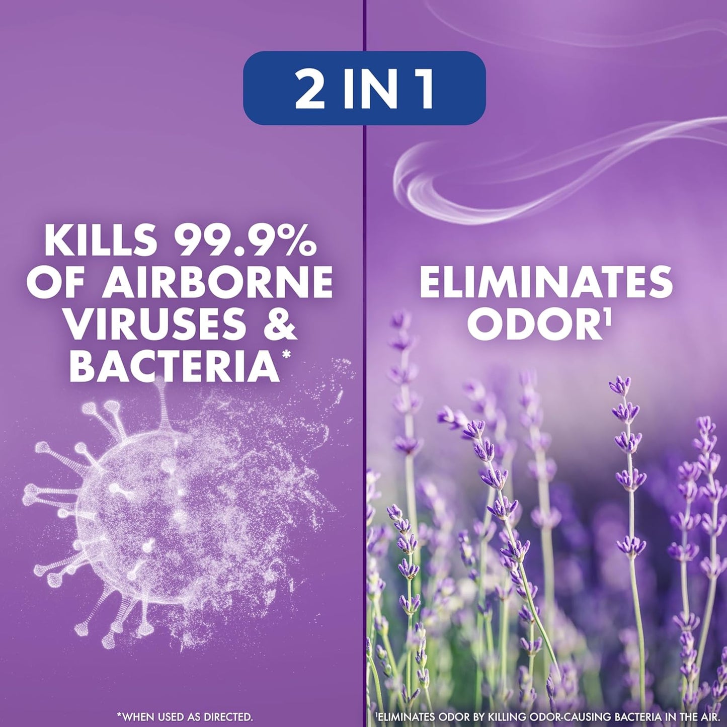 Lysol Air Sanitizer Spray with Odor Eliminator for Home & Office, Sanitizing Spray, Air Freshener Alternative, Lavender Sky Scent, 10 oz (Pack of 3)