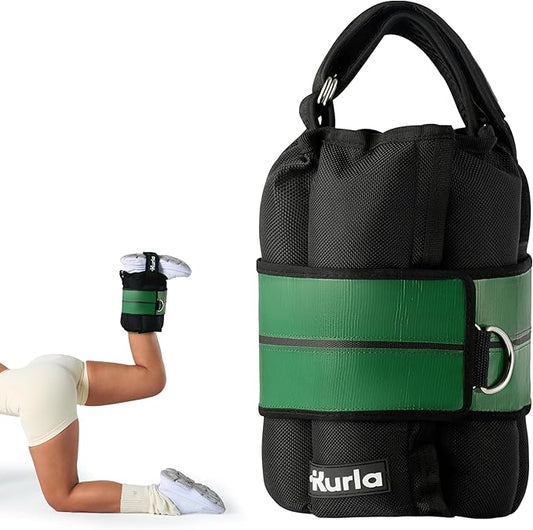 Ankle Weights 4–40 lbs with Dual Strap System (Heel & Wrap) – Single, Pair & Bundle Options with Resistance Bands & Handles – Strength Training, Pilates, Yoga, Glutes, Arms & Rehab