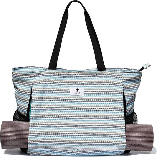 ESVAN Yoga Mat Bag Yoga Tote Carrier Shoulder Bag Carryall Tote for Office,Yoga,Pilates,Travel,Beach and Gym