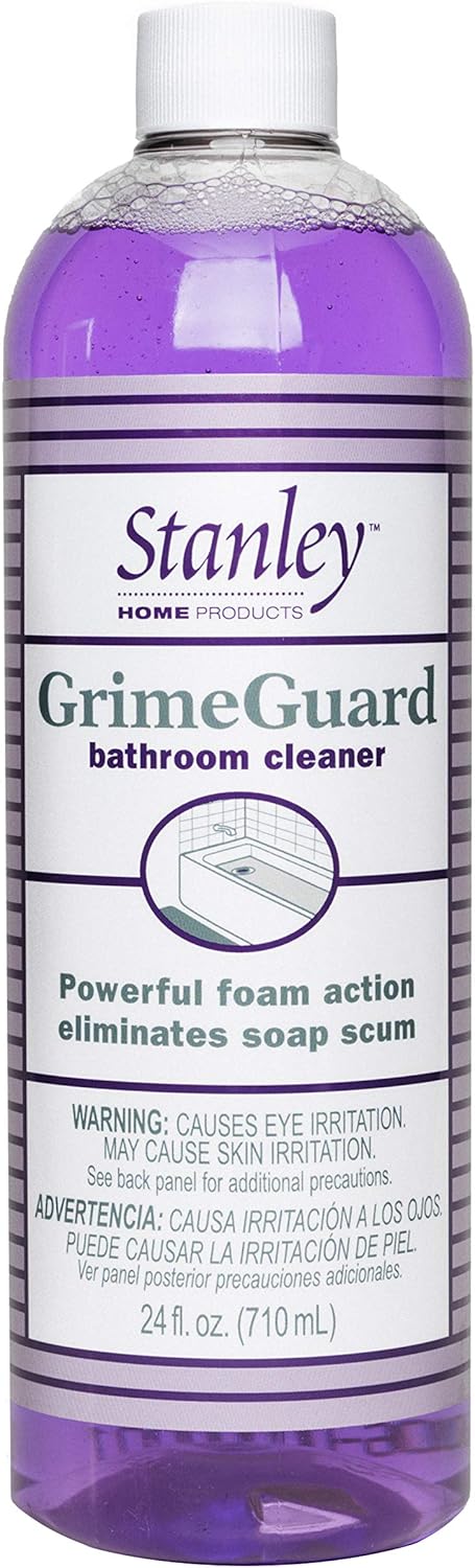 STANLEY HOME PRODUCTS GrimeGuard Bathroom Cleaner - Bleach Free & Non Abrasive Eco Shower & Kitchen Tiles Disinfectant & Deodorizer - Cleans Grime (Refill Bottle)