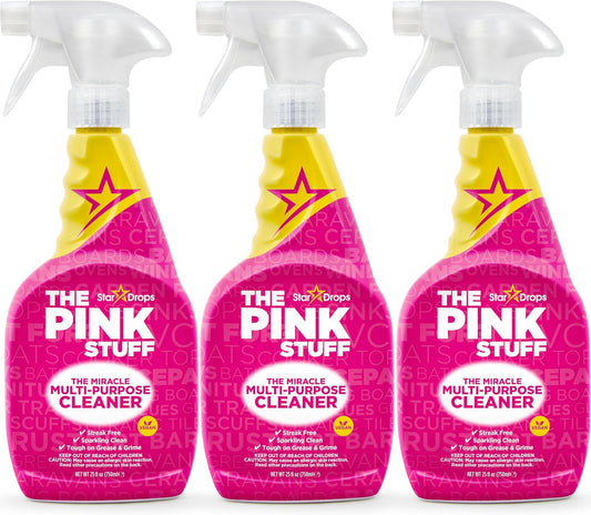 Stardrops - The Pink Stuff - The Miracle Multi-Purpose Cleaning Spray 750ml 3-Pack Bundle (3 Multi-Purpose Spray)