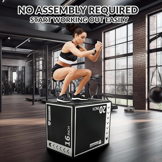 BalanceFrom 3-in-1 Foam Plyo Box, Jump Box for Home Gym, Plyometric Training, HIIT & Strength Workouts, Anti-Slip, Durable & Lightweight, Supports 350lbs,Multiple Colors