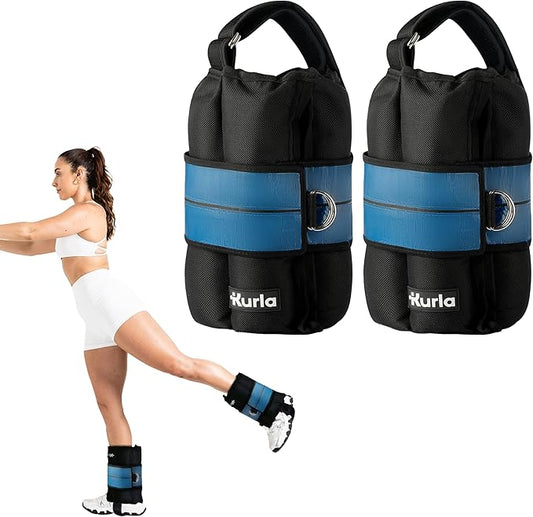 Ankle Weights 4–40 lbs with Dual Strap System (Heel & Wrap) – Single, Pair & Bundle Options with Resistance Bands & Handles – Strength Training, Pilates, Yoga, Glutes, Arms & Rehab