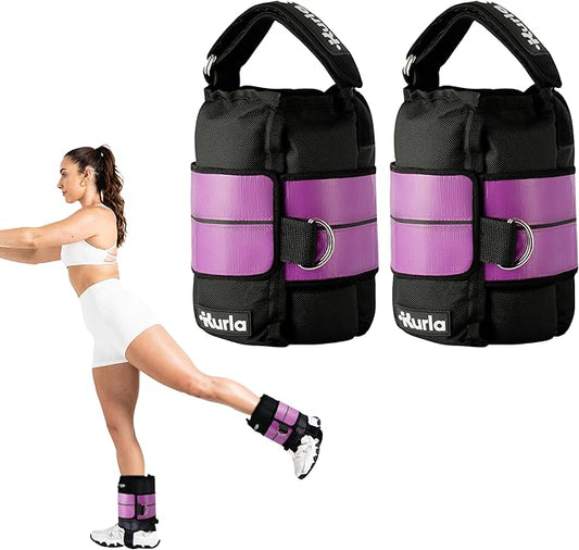Ankle Weights 4–40 lbs with Dual Strap System (Heel & Wrap) – Single, Pair & Bundle Options with Resistance Bands & Handles – Strength Training, Pilates, Yoga, Glutes, Arms & Rehab