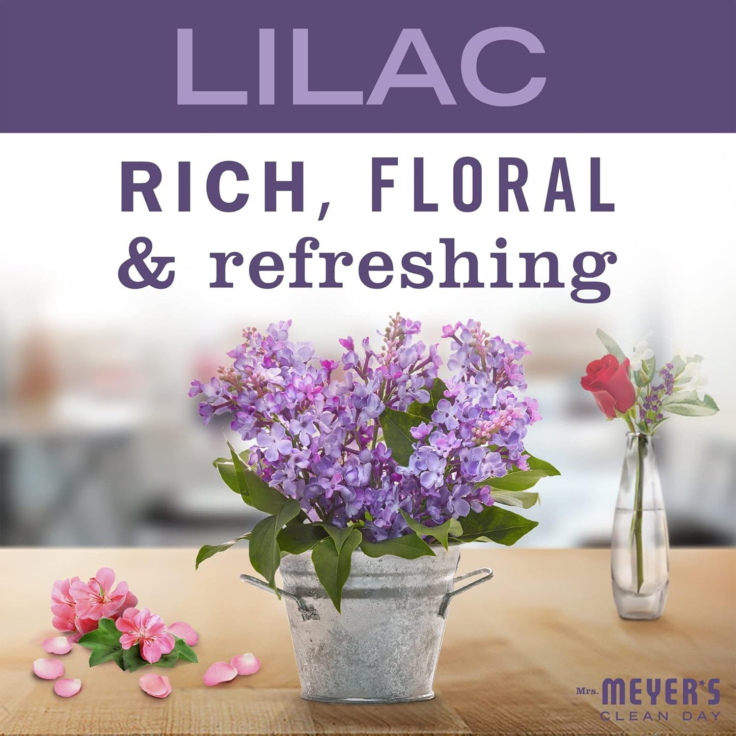 Mrs. MEYER'S CLEAN DAY Liquid Dish Soap, Biodegradable Formula, Lilac, 16 fl. oz - Pack of 6