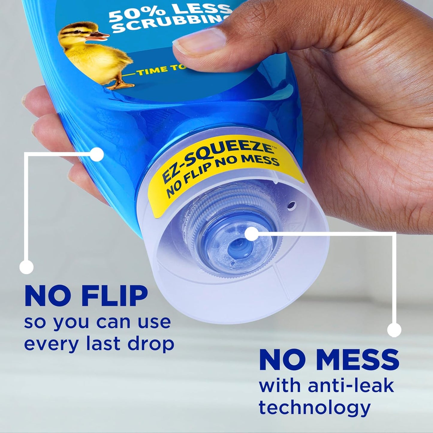 Dawn Ultra EZ-Squeeze Dish Soap Liquid, Dishwashing Liquid, Grease Removal, Upside Down Bottle, Original, 6x22 Fl Oz Bundle