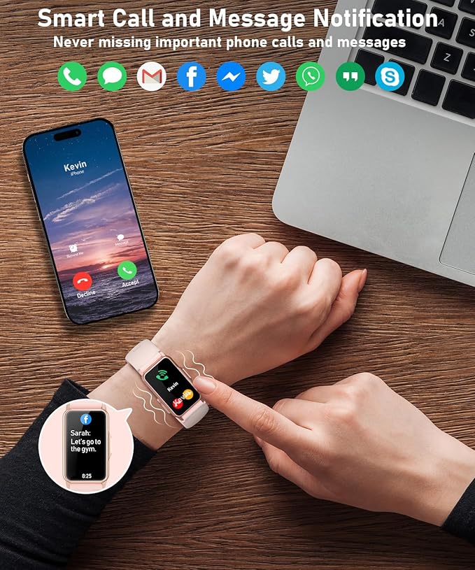 Smart Watch Fitness Tracker with 24/7 Heart Rate, Blood Oxygen Blood Pressure Monitor Sleep Tracker 120 Sports Modes Activity Trackers Step Calorie Counter IP68 Waterproof for Andriod iPhone Women Men
