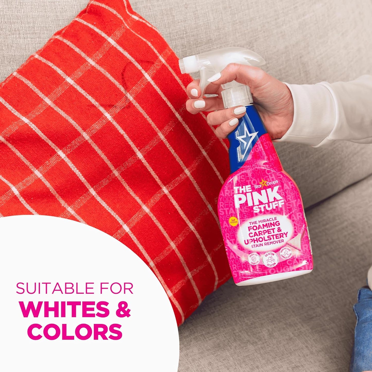 Stardrops - The Pink Stuff - The Miracle Foaming Carpet & Upholstery Stain Remover