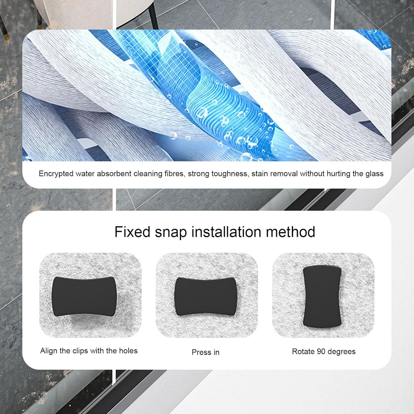 Double Sided Magnetic Window Cleaner - Window Brush Glass Wiper Cleaning Tools, Adjustable Magnetic Glass Cleaner for High Rise Double Car Glazed Windows Thickness