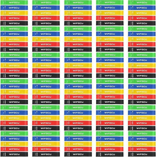 150 Pcs Bulk Fitness Resistance Bands Set for Gym Members Sports Class Students Gift, 5 Pieces Each with Storage & Carry Bag, Professional Grade Elastic Bands for Home Outdoor Workout Yoga Pilates