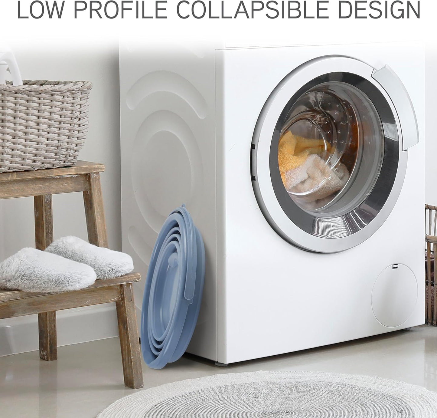 SIMPLEMADE Collapsible Bucket Cleaning Set - Includes 2 Foldable Buckets, Spray Bottle, Rag, Scrubbing Brush and Sponge - Holds Up to 10 liters, Easy Storage, All-Purpose Cleaning Solution