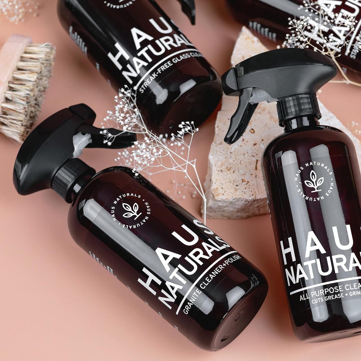 Daily Granite Countertop Cleaner And Polish Kit, Quartz Countertop Cleaner, Formulated To Work On All Natural Stones, Eco Friendly & Plant Based, Safe For Kids And Pets