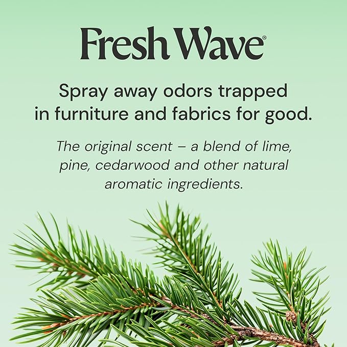 Fresh Wave Original Scent Odor Eliminator Spray & Air Freshener, 24 fl. oz. | Odor Absorber for Home, Furniture, Fabrics & Trash | Safer Odor Relief