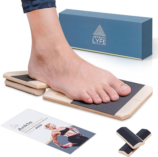 Ankle Strengthener & Single Leg Ankle Balance Board, Foot Strengthener For Pain Relief & Recovery, Prevent Injuries, Safe Non Slip Wooden Balance Board For Physical Therapy & Plantar Fasciitis Relief