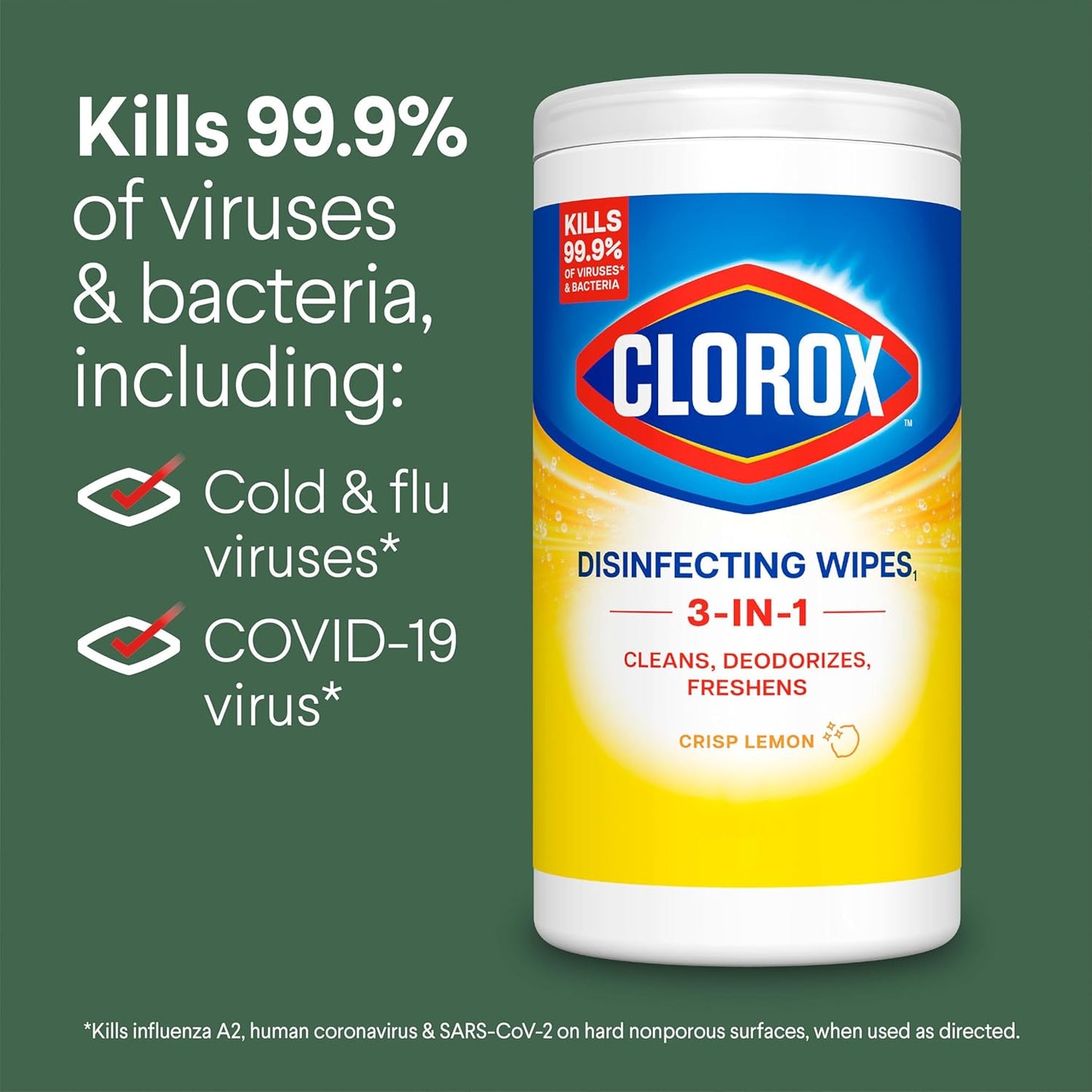 Clorox Disinfecting Wipes Value Pack, Bleach Free Cleaning Wipes, 75 Count Each, Pack of 2, Packaging May Vary
