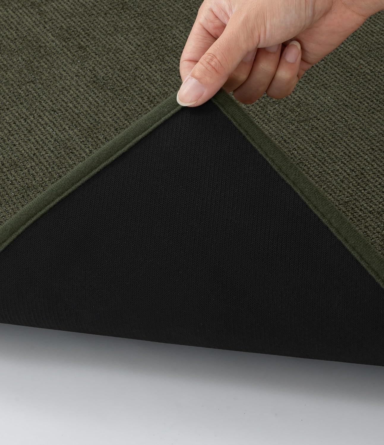 YIHOUSE Bathroom Rugs Mat 24x59, Non Slip Quick Dry Bath Mats for Bathroom Absorbent Ultra Thin Bath Rugs Machine Washable Fit Under Door for Sink, Cabinet, Laundry (Dark Green, 24"x59")