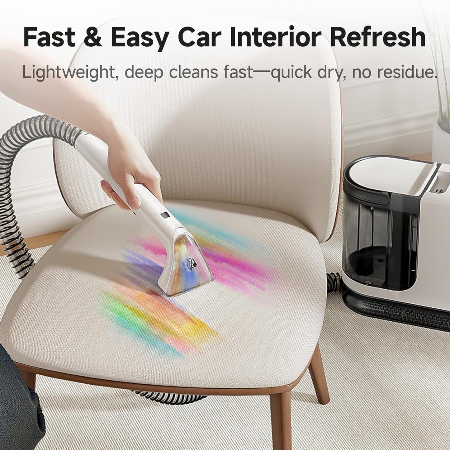 uwant 18Kpa Portable Carpet Cleaner Powerful Suction Upholstery Cleaner Machine for Pet, Spot Cleaner with Specialty Tools for Car, Couch, Rug, Sofa, Furniture