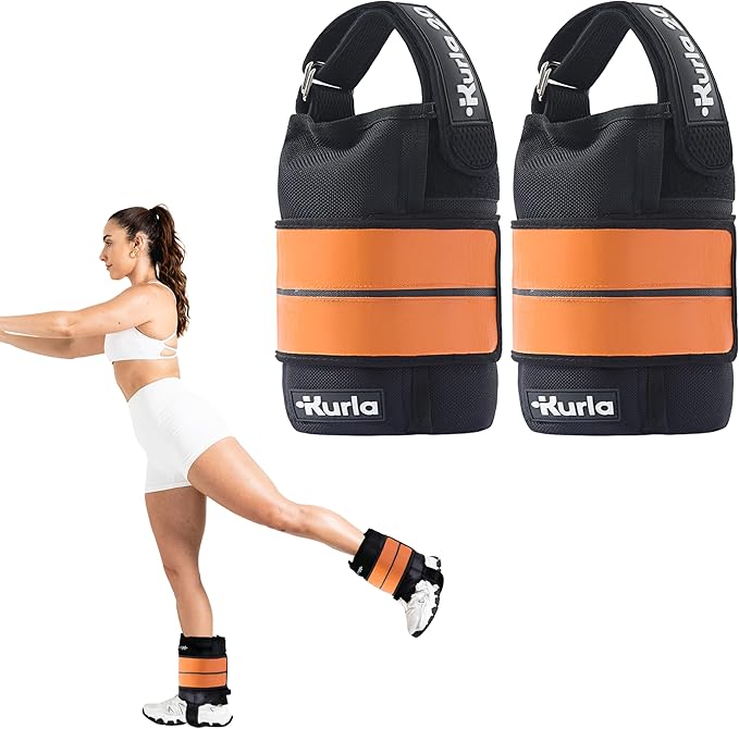 Ankle Weights 4–40 lbs with Dual Strap System (Heel & Wrap) – Single, Pair & Bundle Options with Resistance Bands & Handles – Strength Training, Pilates, Yoga, Glutes, Arms & Rehab