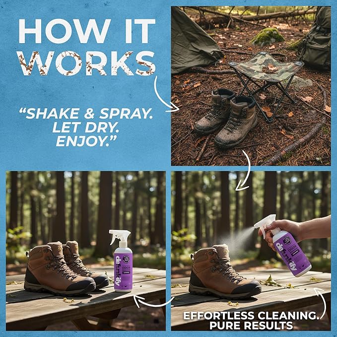 Odor Remover Spray, 16oz (2-Pack). 'Lavender' Essential Oil Odor Eliminator for Strong Odors on Fabric, Shoes, Activewear. 'ProvenSafe' Deodorizer for Pets, Kids & Sensitive Gear w/Ionic Silver