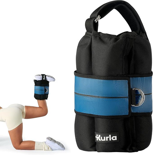 Ankle Weights 4–40 lbs with Dual Strap System (Heel & Wrap) – Single, Pair & Bundle Options with Resistance Bands & Handles – Strength Training, Pilates, Yoga, Glutes, Arms & Rehab