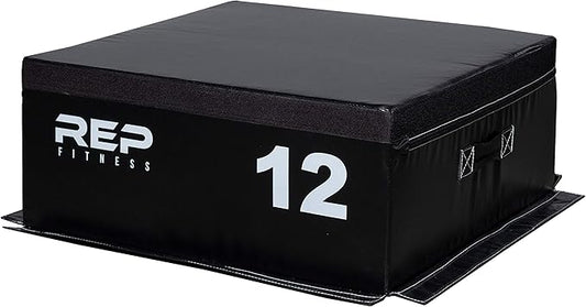 REP Fitness Stackable Soft Foam Plyo Boxes, Adjustable Jump Platforms for Home Gym Training, Durable Cushioned Step for Exercise, Balance, Squats, HIIT Workouts, Strength Conditioning, Vinyl Cover