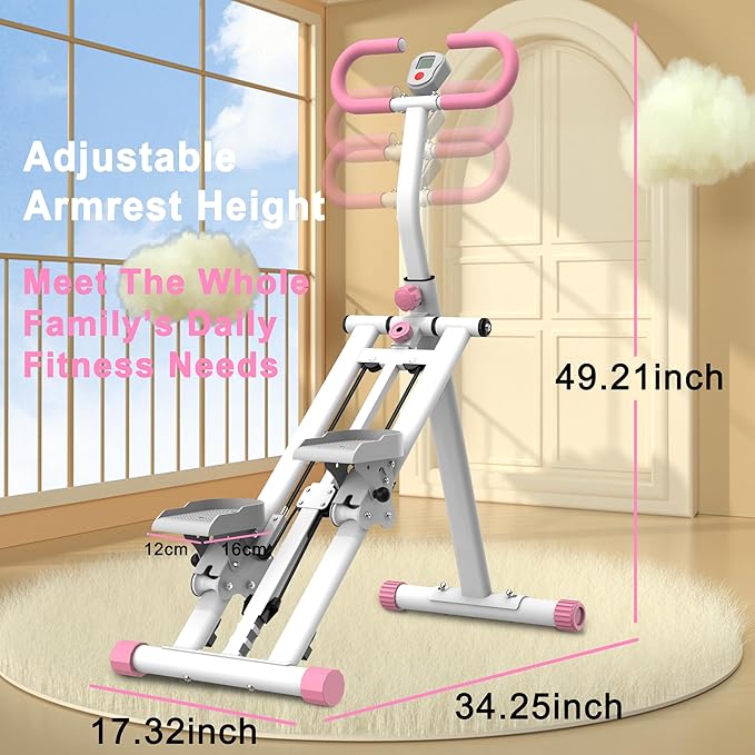 Stair Stepper for Home-Upgrade Vertical Climber Workout Machine for Full-Body Exercise Climber Fitness Equipment with Stable Frame Adjustable Handlebar