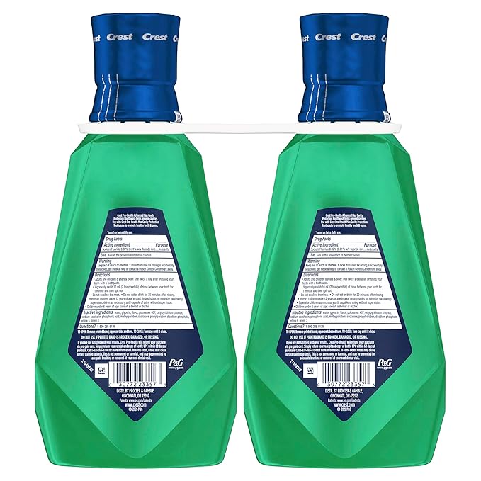 Crest Pro-Health Advanced Maximum Cavity Protection Mouthwash - Mild Mint - 2x1L