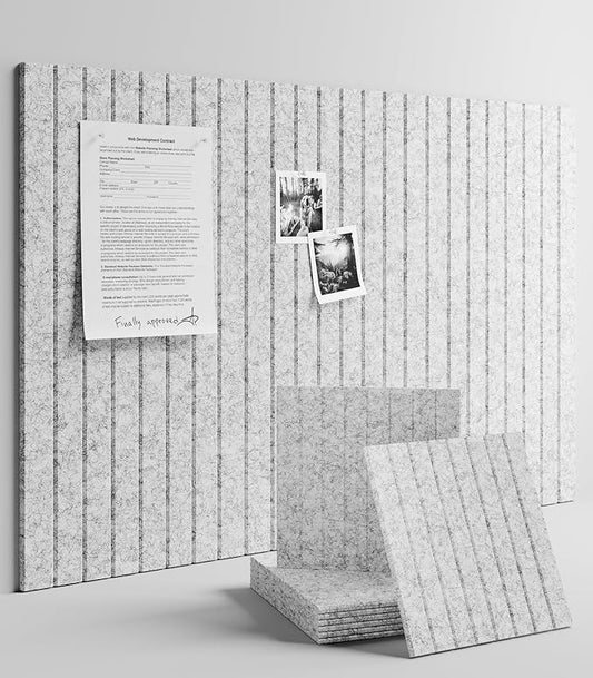 Large Felt Bulletin Board 36" x 24" Cork Board Alternative-6 Pack with 40 Safe Removable Adhesive Tabs, Cork Boards for Walls Cork Board for Home Office Classroom Pin Board (Marble Gray)