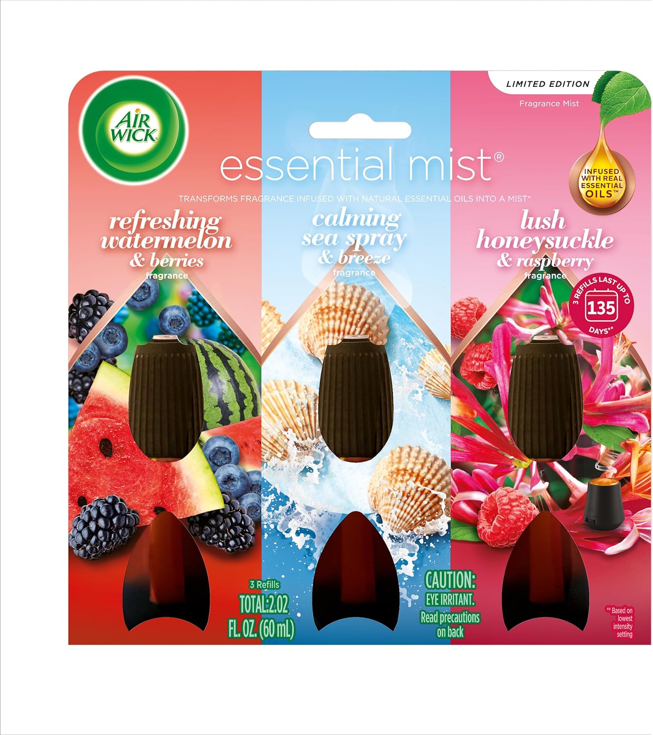 AIR WICK Essential Mist - Triple Refill Multi-Fragrance Pack Spring (3X.67) oz.