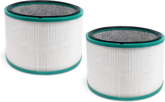 Fette Filter - 968125-03 Premium 360° Glass Filter Compatible with Dyson HP01 HP02 DP01 DP02 for Dyson Pure Hot Cool Link Desk Air Purifying Sytem Part # 968125-03 96812503 (2-Pack)