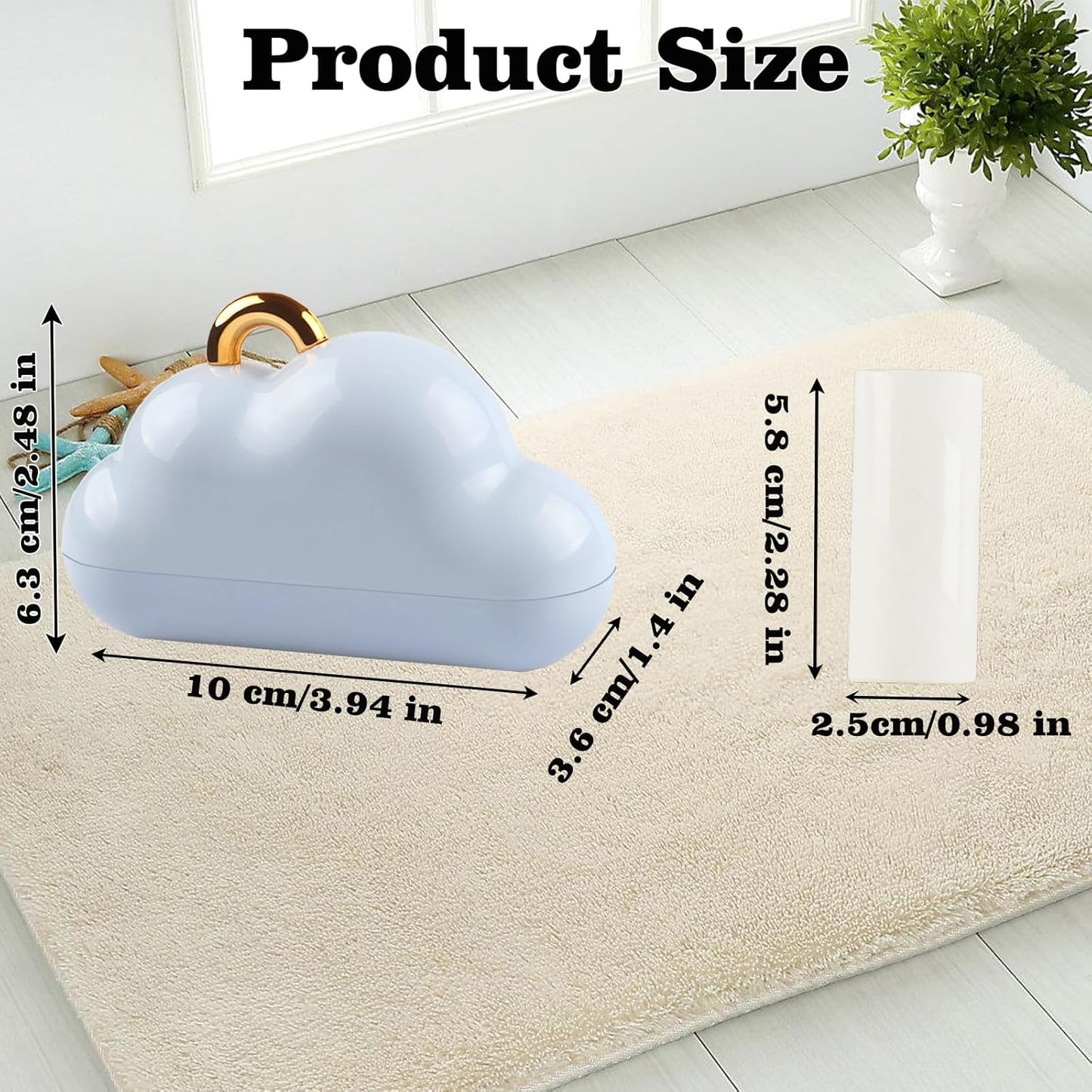 Mini Lint Roller Travel Size, Reusable Pet Hair Remover for Clothes with 150 Refillable Sheets (Blue)