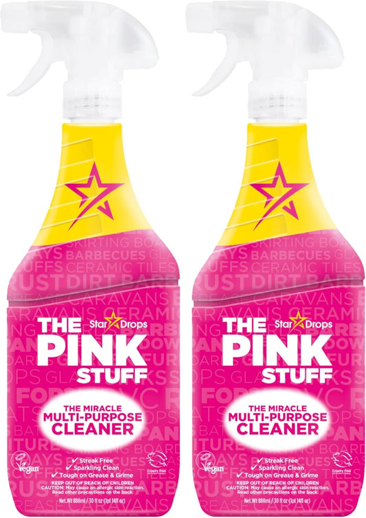 The Pink Stuff Miracle Multi-Purpose Cleaner Spray, 30 fl oz – Now 20% More! Powerful All-Purpose Cleaning Solution for Kitchens, Bathrooms, Floors & More – Cuts Through Grease & Grime with Ease