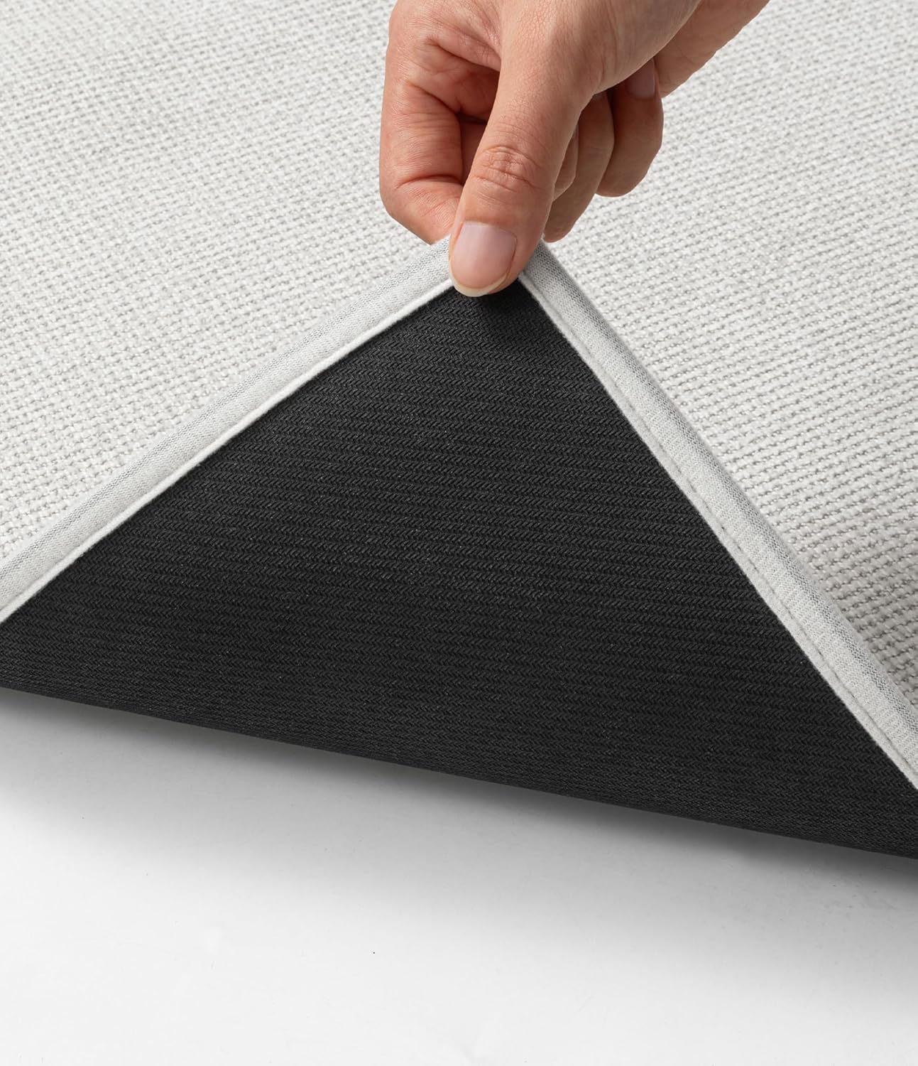 YIHOUSE Bathroom Rugs Mat 16x47, Non Slip Quick Dry Bath Mats for Bathroom Absorbent Ultra Thin Bath Rugs Machine Washable Fit Under Door for Sink, Cabinet, Laundry (Beige, 16"x47")