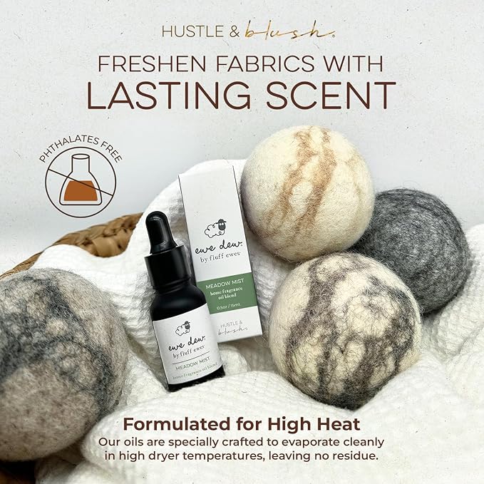 Laundry Essential Oils for Dryer Balls 15ml Meadow Mist - Blend of Laundry Fragrance Oil and Essential Oils Wool Balls, Compact & Multi-Use Essentials Oil