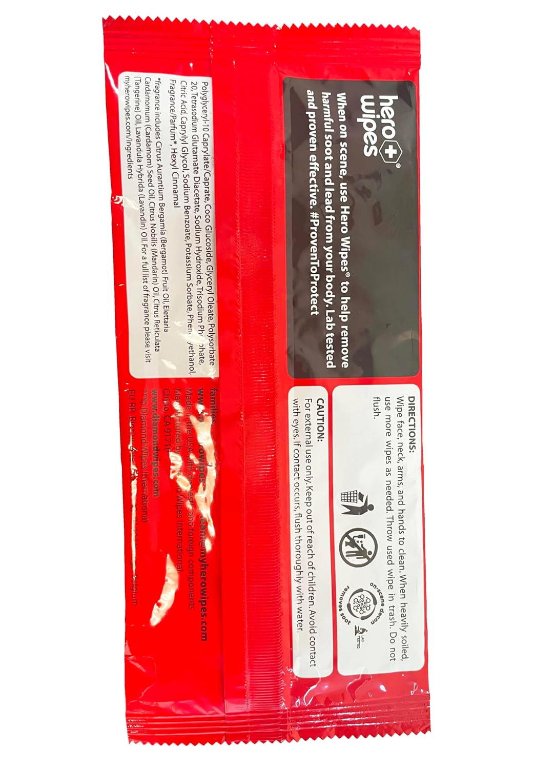 Hero Wipes Body Wipes Remove 98% Of Carcinogens, Ash, Soot, Smoke, Toxins - 120ct Extra Thick Durable 10x9 inches Firefighter Wet Wipes