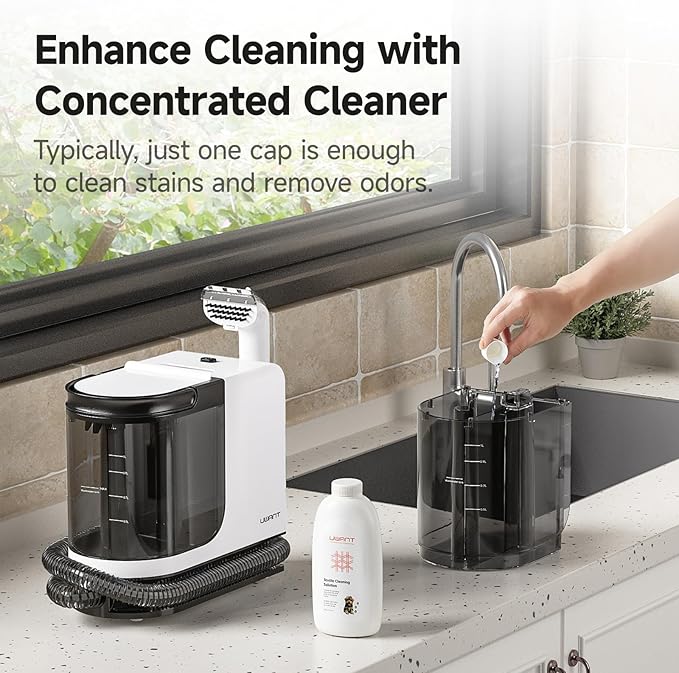 uwant 18Kpa Portable Carpet Cleaner Powerful Suction Upholstery Cleaner Machine for Pet, Spot Cleaner with Specialty Tools for Car, Couch, Rug, Sofa, Furniture