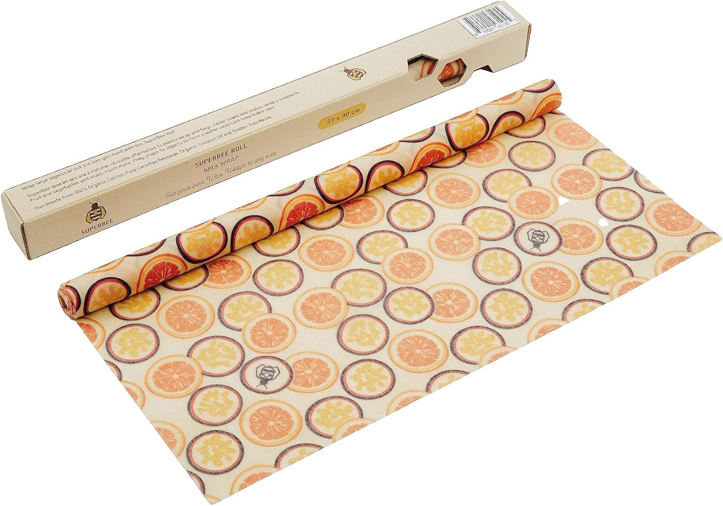 SUPERBEE Beeswax Wrap Roll, Reusable for Food, Wraps Rolls, Reusable Bees Paper for Wrapping Vegetables & Cheese, Bowl Covers and Sandwich Wrapping Paper, Roll XL - Passion