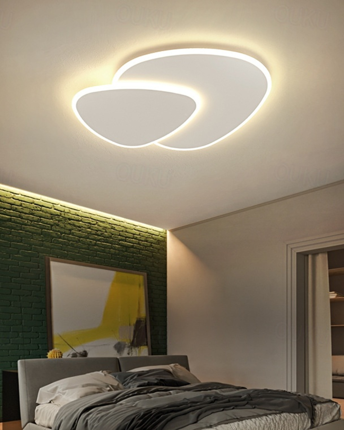 Japandi Flowing LED Ceiling Light