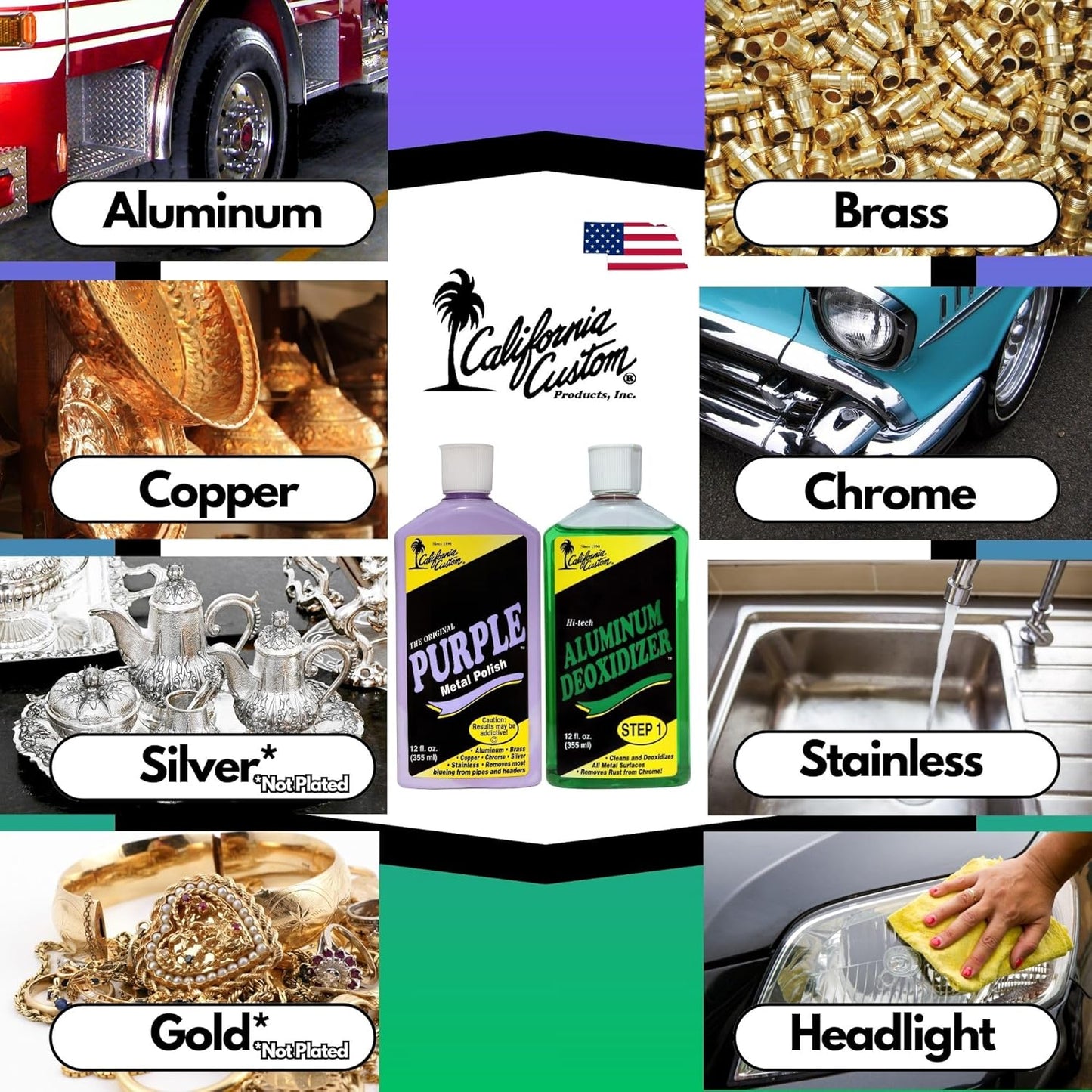 Products – Aluminum Deoxidizer Cleans & Deoxidizes Metal Surfaces, Removes Rust, Great for Aluminum, Brass, Copper, Chrome, Silver, Stainless & Gold, 12oz