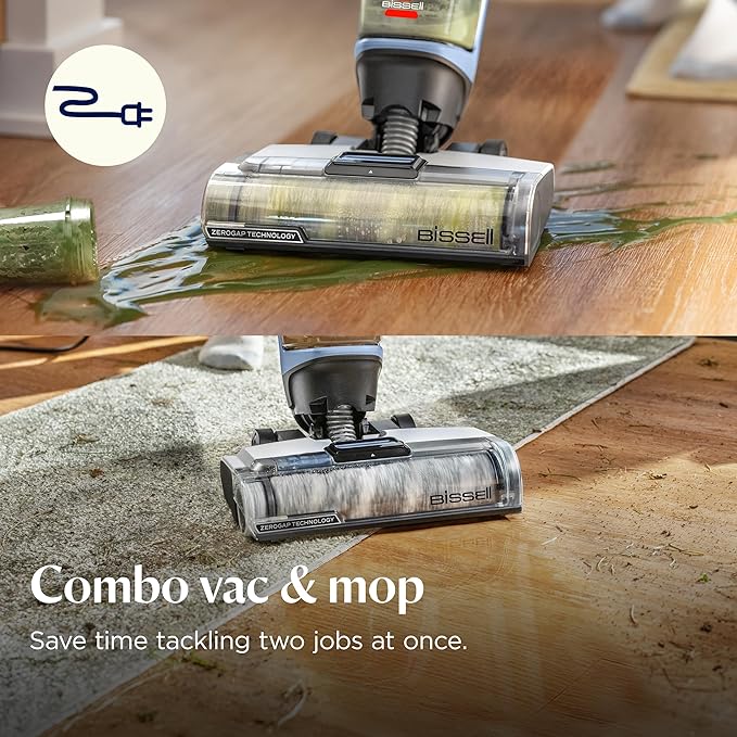 BISSELL CrossWave Edge, Multi-Surface Hard Floor Cleaner Wet Dry Vacuum with Zero-Gap Edge Technology, 4111A