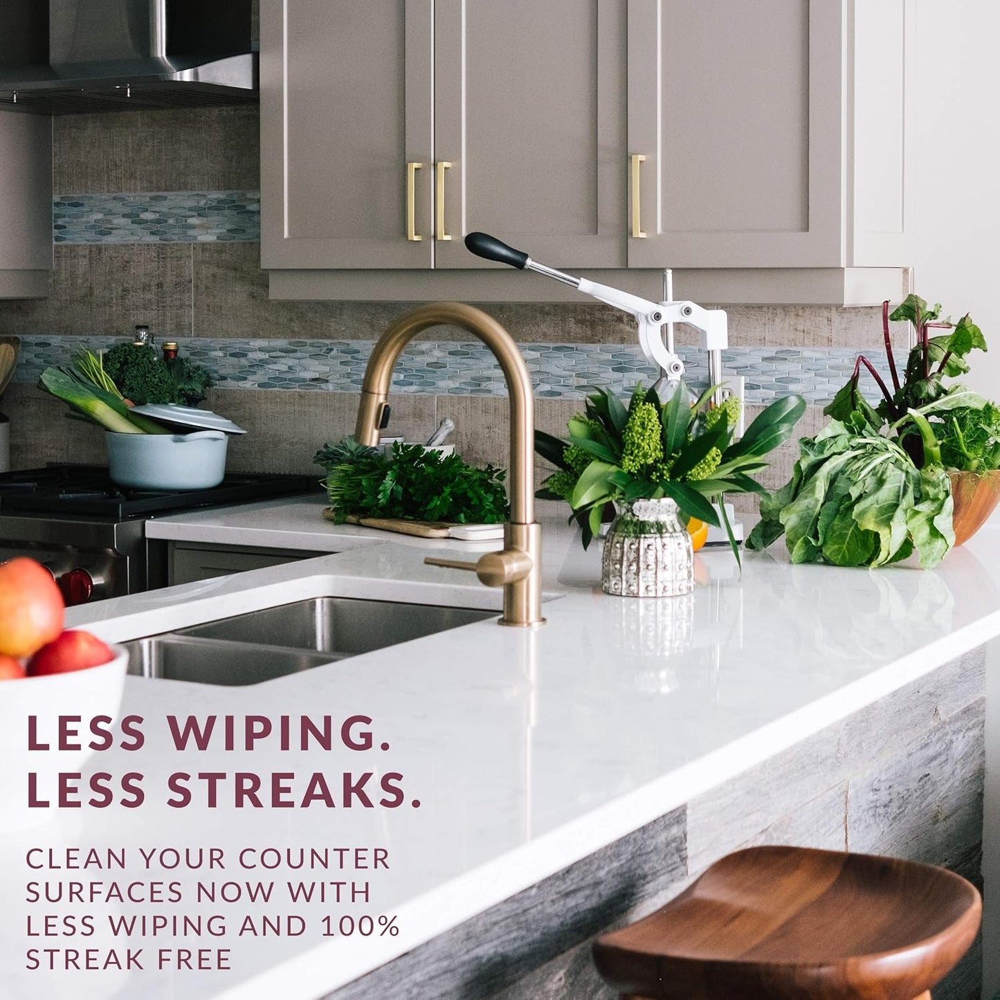 HOPE'S Perfect Countertop Cleaner and Polish 22-Ounce, Streak-Free Multi-Surface Cleaning Spray, Safe on Stone, Laminate, CORIAN, Granite, Quartz, Marble, Pack of 6