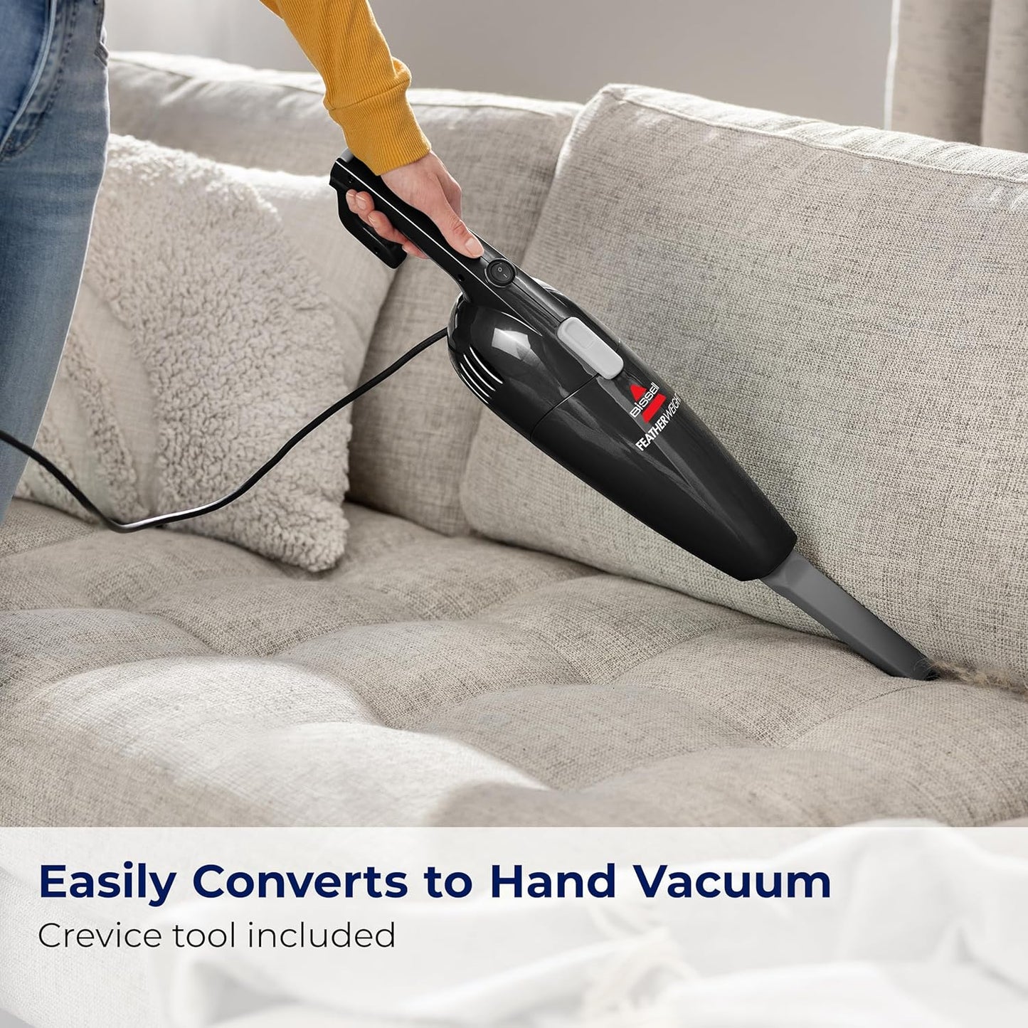 BISSELL Featherweight Stick Lightweight Bagless Vacuum with Crevice Tool, 2033M, Black