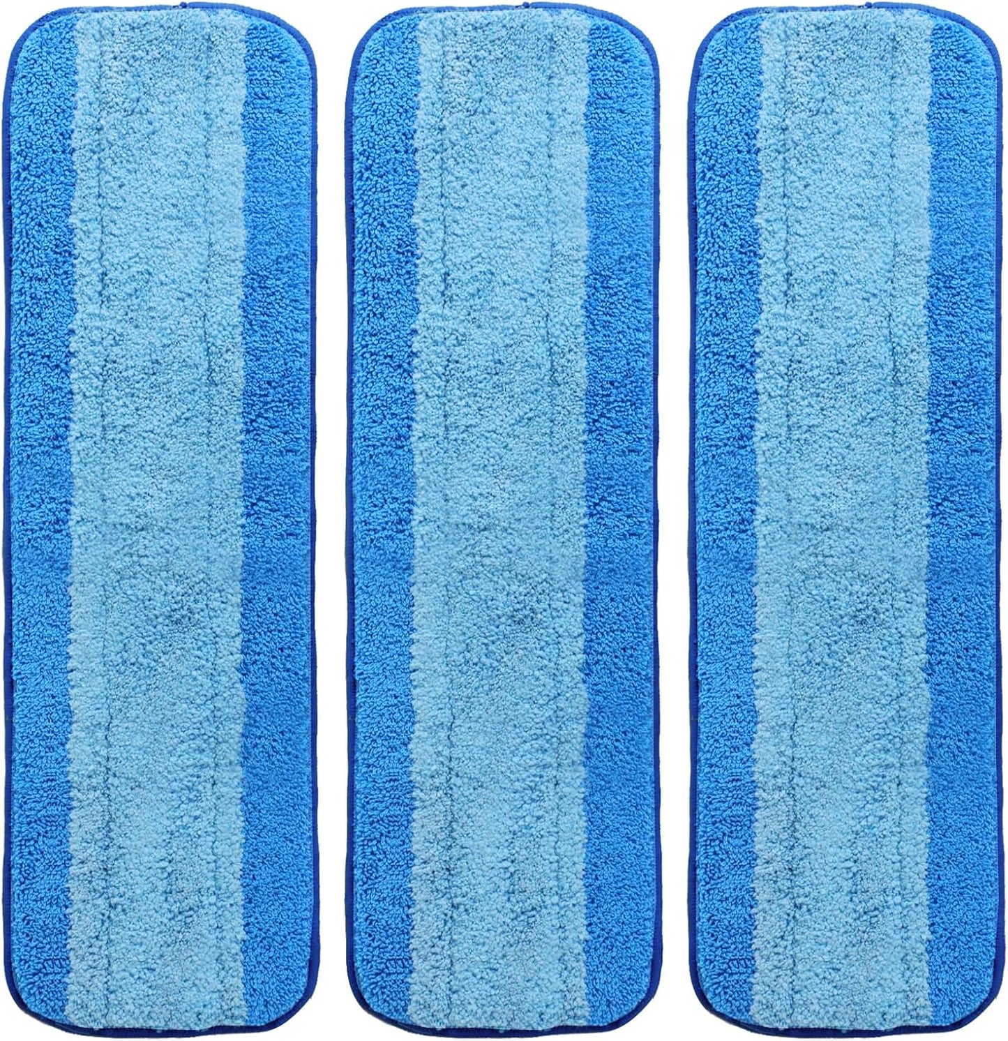 3 Pack Microfiber Cleaning Pads for Bona Mop, Hardwood & Hard Surface Floors Replacement Cleaning Mop Pads, Reusable Microfiber Mop Pads for 18 Inch Mop, Over 500 Machine Washes