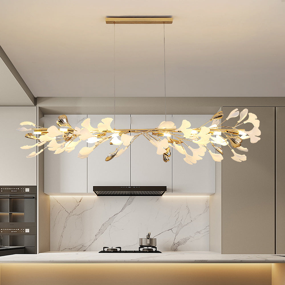 Glam Ceramic Leaf Chandelier