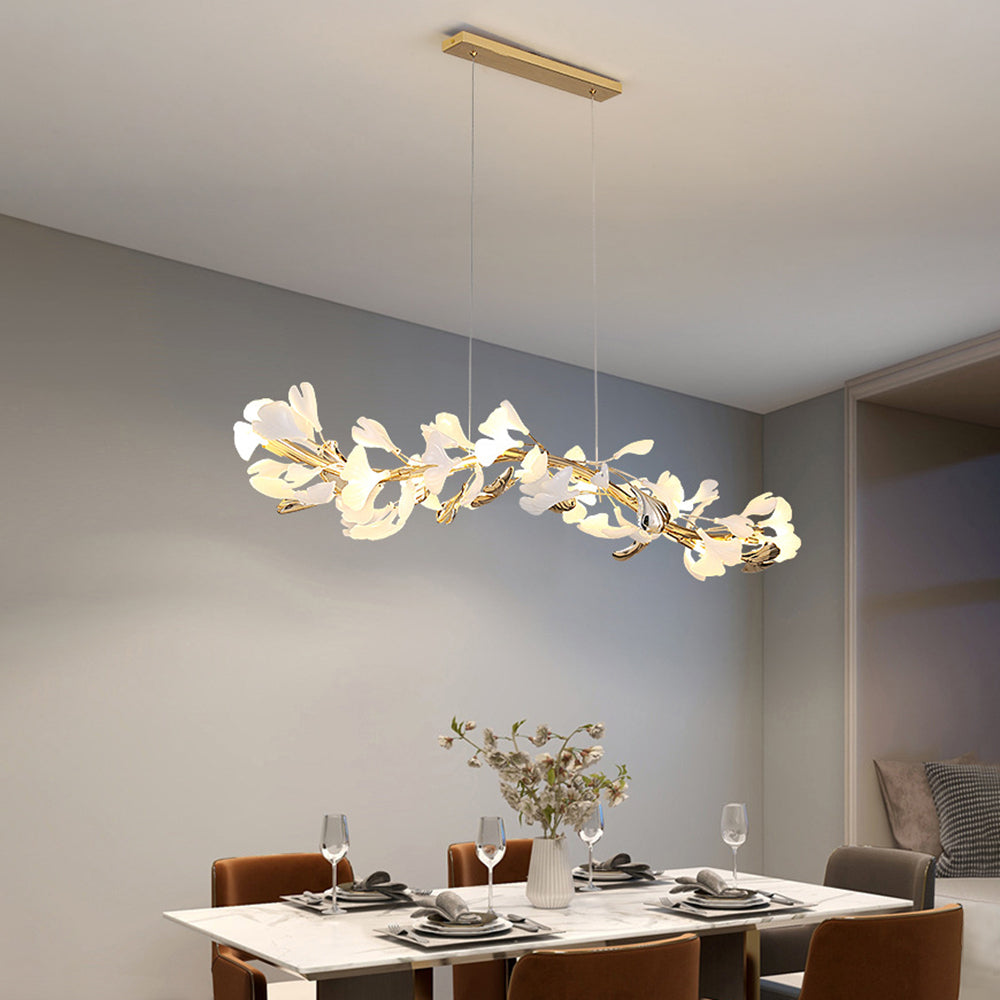 Glam Ceramic Leaf Chandelier